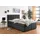 Home Affaire Boxbett HOME AFFAIRE "Ovalo", grau (anthrazit), B:154cm L:210cm, Komplettbetten, Boxspringbett, wahlweise mit Bettkasten, in H2, H3 & H4 erhältilich, Topseller