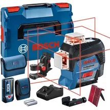 Bosch Gll 3-80 C Linienlaser mit 1x 2,0 Ah Akku + Laser-Empfänger Lr 7 in L-Boxx