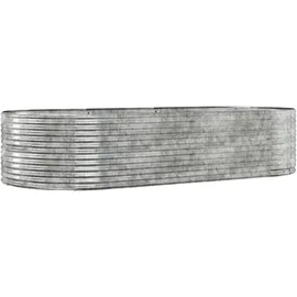 vidaXL Hochbeet Silbern 291 x 140 x 68 cm Silber