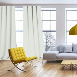 Relaxdays Vorhänge, 2er Set, grau