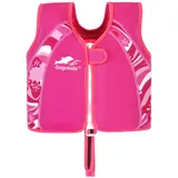 Schwimmweste Kinder aus Neopren, Schwimmjacke Schwimmlernweste für Jungen Mädchen Schwimmen Badeanzug Schwimmende Bademode Schwimmweste Baby 4-6 Jahre, Rose1