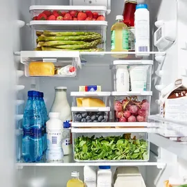 Rotho Frischhaltedose Cauma transparent weiß 28,2 cm 1,3 l