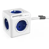 Allocacoc PowerCube Extended Type E 5 Steckplätze 1,5 m Blau 1,5m Kabel (FR) für Fotografen