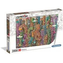 CLEMENTONI 32565 Mordillo Der Dschungel – Puzzle 2000 Teile, buntes Legespiel für die ganze Familie, Erwachsenenpuzzle ab 14 Jahren