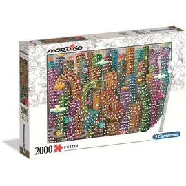 CLEMENTONI 32565 Mordillo Der Dschungel – Puzzle 2000 Teile, buntes Legespiel für die ganze Familie, Erwachsenenpuzzle ab 14 Jahren