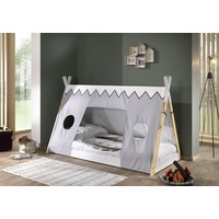 Vipack Kinderbett »Tipi«, mit Rolllattenrost und Zeltdach, weiß