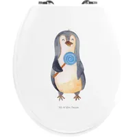 Mr. & Mrs. Panda Motiv WC Sitz Pinguin Lolli - Weiß - Geschenk, Kind, Klodeckel, Toilette, Toilettendeckel, Blödsinn, Klobrille, Rabauke, Gauner,...