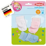 Heless Puppensocken 773 Weiß/Rosa/Hellblau (28-35 cm)