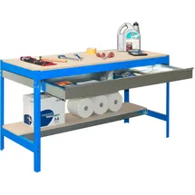 Simon Rack Arbeitstisch Holz/Metall 84,2x91x61 cm blau 1 Schublade