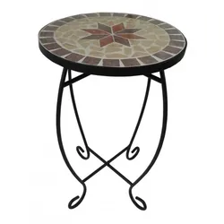 Mosaik Blumenhocker Blumenständer Mosaiktisch Beistelltisch Metall