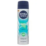 NIVEA Deo Men Spray Fresh Kick 150ML (Pack of 6)