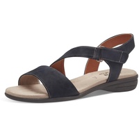 Jana Damen Sandalen flach mit Klettverschluss Vegan, Blau (Navy), 40 EU