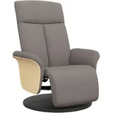 vidaXL Relaxsessel mit Fußteil Taupe Stoff