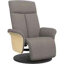 vidaXL Relaxsessel mit Fußteil Taupe Stoff