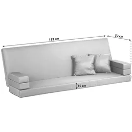 gardenson Kissenset-Hollywoodschaukel Anthrazit 3-Sitzer