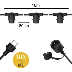 Bailey | Stechkabel 10 Meter | 10 Lichtpunkte | IP44