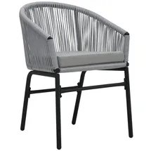 vidaXL Gartenstühle 2 Stk. Anthrazit PE-Rattan