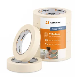 Hinrichs Kreppband 7x 50 m x 30 mm + 50 m x 20 mm 7 St.