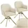 Tectake tectake® Samt-Drehstuhl, Lona mit dicker Polsterung 2er Setcreme/gold