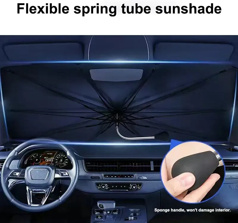 Faltbarer Sonnenschutz für Autoscheiben, 140×78 cm, UV-Schutz, Wärmeisolierung, Windschutzscheibenabdeckung für Kombi und SUV