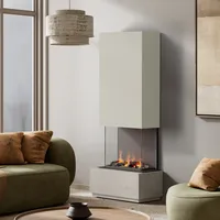 muenkel design Prato [Elektrokamin Opti-myst]: Concrete (Betonoptik) - weiß