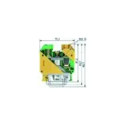 1St. Wieland WKN 70 SLU Schutzleiterklemmen mit Universalfuss 57.570.9055.0 WKN7...