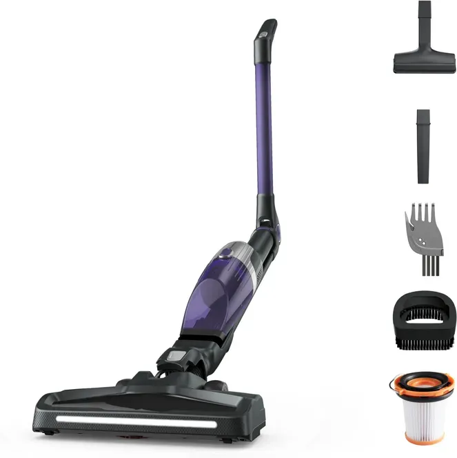 Rowenta Xtrem Compact 2-in-1 Akku-Staubsauger, Stiel- und Handstaubsauger in einem, leichtes Gehäuse, Flex-Gelenk, bis zu 40 Minuten Laufzeit, LED-Bodenbürste, 0,4 l Staubbehälter