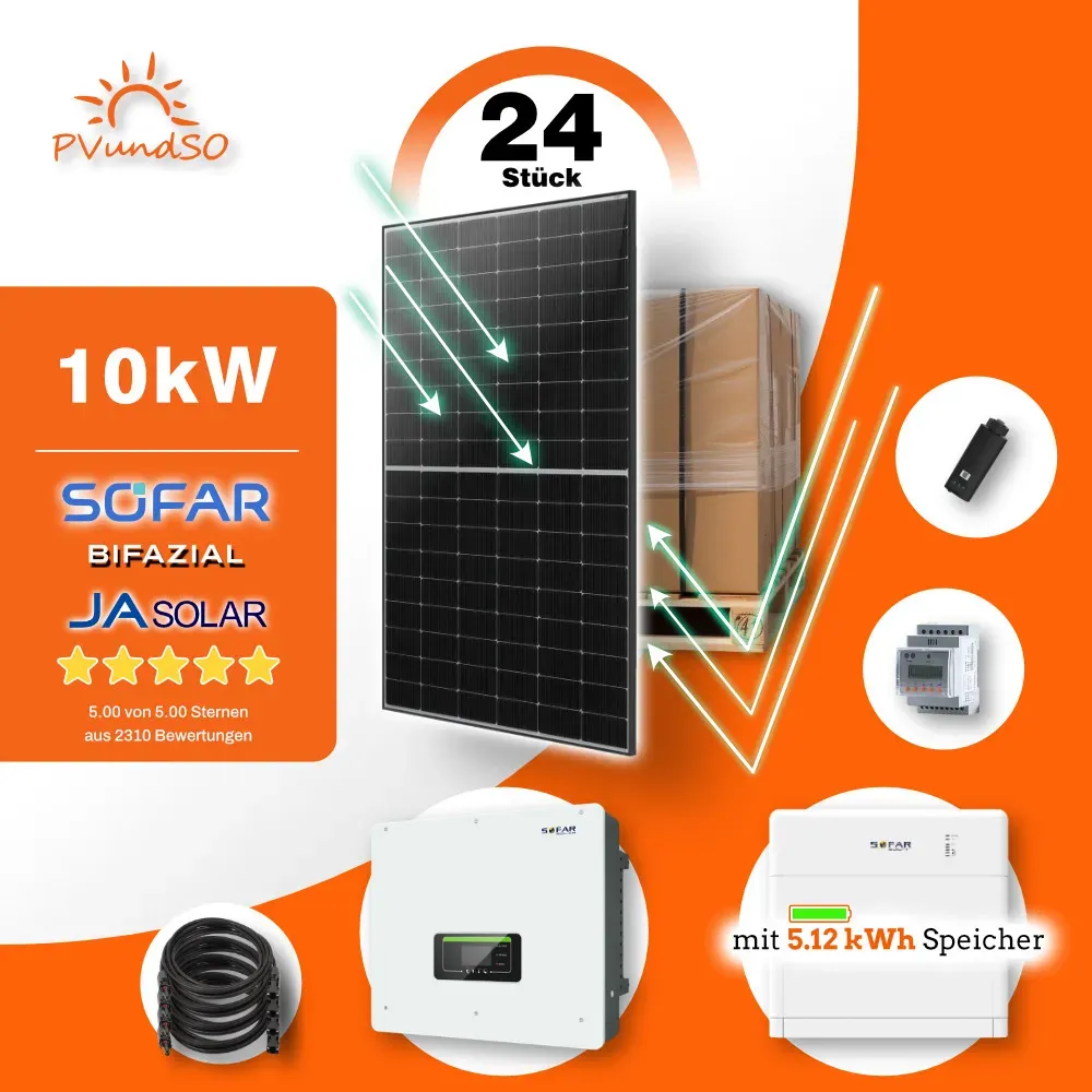 10kW Hybrid Solaranlage Photovoltaik mit 5.12kW Speicher