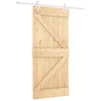 vidaXL Schiebetür rechts 90 x 210 cm Braun/Weiß