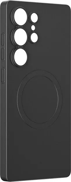 AmazingThing Minimal Air Hülle mit Magnetring für Samsung Galaxy S25 Ultra - Schwarz, Ultra-dünnes 0,6mm Design, Matte Oberfläche, Verbesserte Belüftung