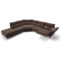 Sofanella 2-Sitzer Stoff Cuneo, Relaxsofa, Designsofa, Designer Couch, Italienisches Sofa, 2er Sofa braun