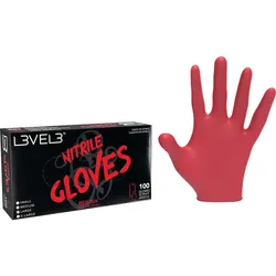 L3VEL3 Nitrile Gloves Large Red-ish