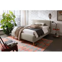 Meise Möbel meise.möbel Polsterbett Mattis 140 x 200 cm Stoff Grau Taupe