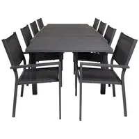 VCM ebuy24 Marbella Gartenset Tisch 160x100cm 8 Stühle Copacabana