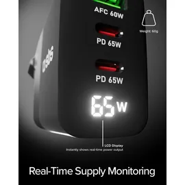 SBS 65-Watt-Ladegerät mit LCD-Display,