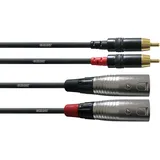 Cordial Audiokabel 2x XLR-male - 2x Cinch-Stecker CFU MC 1,5m