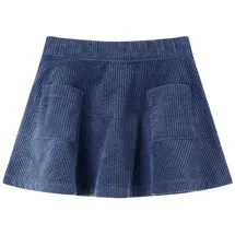 vidaXL Kinderrock mit Taschen Mädchen Rock Kinder Mädchenrock Cord Marineblau 92 - 92