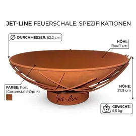 Jet-Line Feuerschale Doha Ø 62 cm Braun