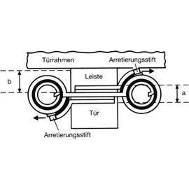 Fridavo Pendeltürband Nr. 39 175 mm Stahl