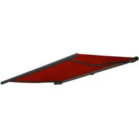Mendler Elektrische Kassettenmarkise T122, Markise Vollkassette 4x3m Acryl bordeaux-rot,