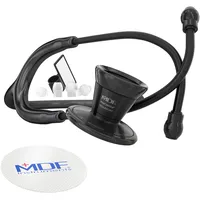 MDF Instruments ProCardial Kardiologie-Stethoskop, Limitierte Auflage, Leichte Titan, Erwachsene, Doppelkopf, Gratis-Parts-for-Life, BlackOut MDF797TBO
