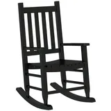 vidaXL Schaukelstuhl Schwarz Kindersessel Schaukelstuhl Schaukelsessel Holzstuhl 49x66,5x85 schwarz