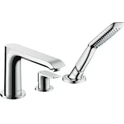 hansgrohe Metris Wannen Armatur 31190000 3 Loch Wannenrand Armatur, chrom