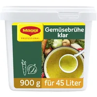 MAGGI Professional Klare Gemüsebrühe, vegan, Ergiebigkeit 45L, 1er Pack (1 x 900g GastroBox)