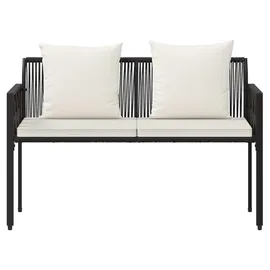vidaXL 2-Seater 116 x 56 x 75 cm Schwarz