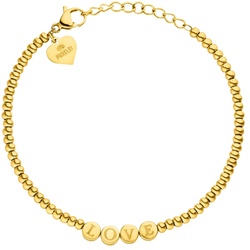 Purelei Armband Spread Love mit gravierten Plättchen Gold Damen 