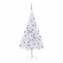 vidaXL Künstlicher Weihnachtsbaum mit LEDs & Kugeln 150 cm 380 Zweige