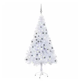 vidaXL Künstlicher Weihnachtsbaum mit LEDs & Kugeln 150 cm 380 Zweige