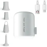 MVIOCS Tragbare Mini-Luftpumpe 4 kPa + Campinglicht mit 2200 mAh Akku, wiederaufladbar per USB zum Aufblasen von Luftmatratzen, Schwimmern, Luftbett, Luftmatratze, Ring