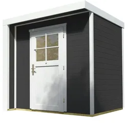 Weka Design Gartenhaus 262 - 21 mm-anthrazit - 50 % Rabatt auf Dacheindeckung